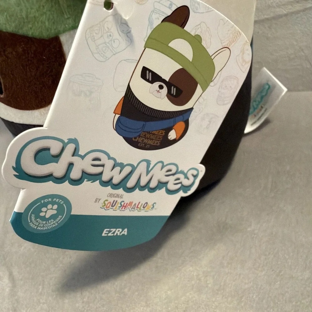 NEW ChewMees by Squishmallows Ezra ChewMees The French Bulldog Dog Toy